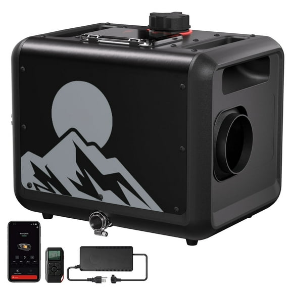 Audew Diesel Air Heater, 12V DC 110V AC 8KW Horizontal All-In-One 7.5L Toolbox MAX Parking Heater with App Control, Altitude Modeand AC0 Alarm, WirelessTemperature Sensing for RV Garage Camper 2025U