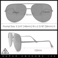 thumbnail image 4 of Womens Luxury Officer Tear Drop Shape Metal Rim Racer Sunglasses [Black - Black Beige], 4 of 7