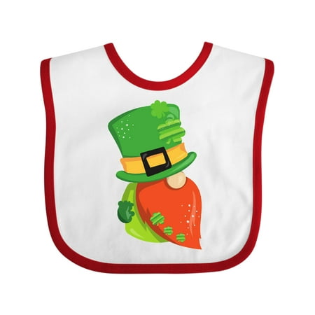 

Inktastic Saint Patrick s Day Gnome Leprechaun Hat Clovers Gift Baby Boy or Baby Girl Bib