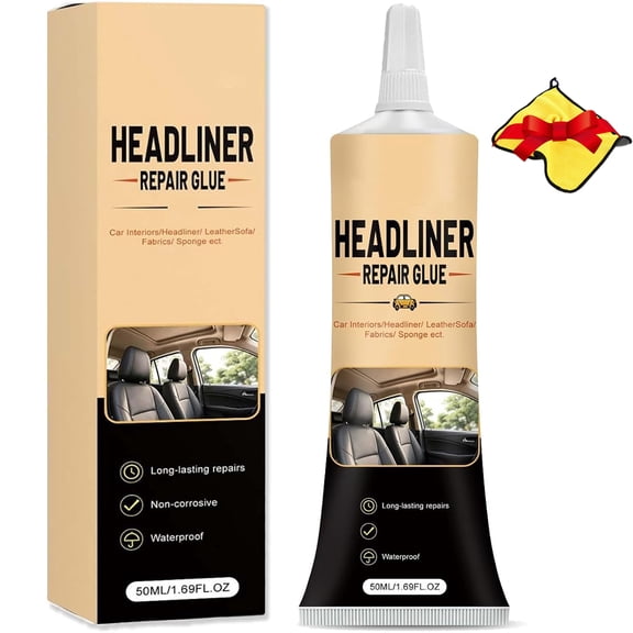 Waterproof Car Headliner Repair Glue, Headliner Repair Glue, Car Roof Liner Fabric Adhesive, Suitable for Automotive Interiors, Fabric, Leather