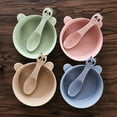 thumbnail image 6 of Visland 2Pcs/Set Unbreakable Kids Bowls -Microwave Dishwasher Safe- Wheat Straw Snack Bowl Sets for Kids/Toddler/Children/Baby Feeding - Bowls and Spoons, Lightweight and Durable, 6 of 8