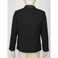 thumbnail image 5 of Eandarui Kids Boys Long Sleeve Formal Suit Blazer Coat One-Button Gentleman Suit Jacket Outerwear for Black 4, 5 of 5