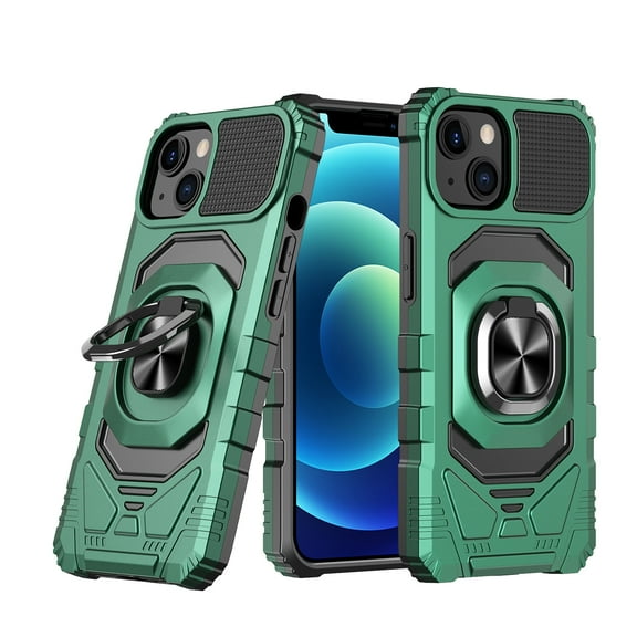 For Apple iPhone 8 Plus/7 Plus/6 6S Plus Hybrid Dual Layer with Rotate Magnetic Ring Stand Holder Kickstand, Shockproof Cover ,Xpm Phone Case [ Green ]