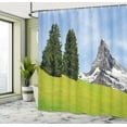 thumbnail image 5 of Ambesonne Nature Shower Curtain, Peaceful Summer Day, 69"Wx84"L, Green Blue, 5 of 5