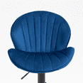 thumbnail image 5 of Bar Stools Set of 2 Swivel Adjustable Barstools with Back and Footrest Modern Counter Height Bar Chairs Lift Stools for Kitchen Bistro Pub Dining Room, Blue, 5 of 7