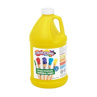 Colorations Paraben-Free Simply Washable Tempera Paint, Yellow- 1/2 Gallon