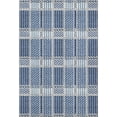 thumbnail image 3 of HomeRoots 678737 3 x 5 ft. Navy Blue, Ivory & Gray Plaid Washable Machine Made Rectangle Area Rug with UV Protection, 3 of 9