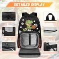 thumbnail image 5 of Pzuqiu Basketball Playing Dinosaur Backpack for School Boys 4 Piece Schoolbag Set with Lunch Bag & Water Bottle Holder & Pencil Case 12-16 Kids Large School Bag Student Hiking Camping Book Bag, 5 of 7