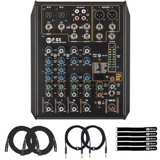 Mackie ProFX6v3+ 6-Channel Analog Mixer with Cables Package
