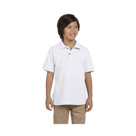 Harriton Big Boy's Ringspun Cotton Polo Shirt, Style