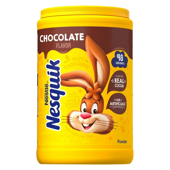 Nesquik Chocolate Flavored Powder Drink Mix, 44.9 oz Canister