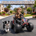 thumbnail image 4 of TOYBSNR 24V Ride on Toy for Kid, Electric ATV with Remote Control, 4 Wheeler with Music & Colored Light, 2WD/4WD Switchable Power Quad for 3-8 Years Old, Red, 4 of 10