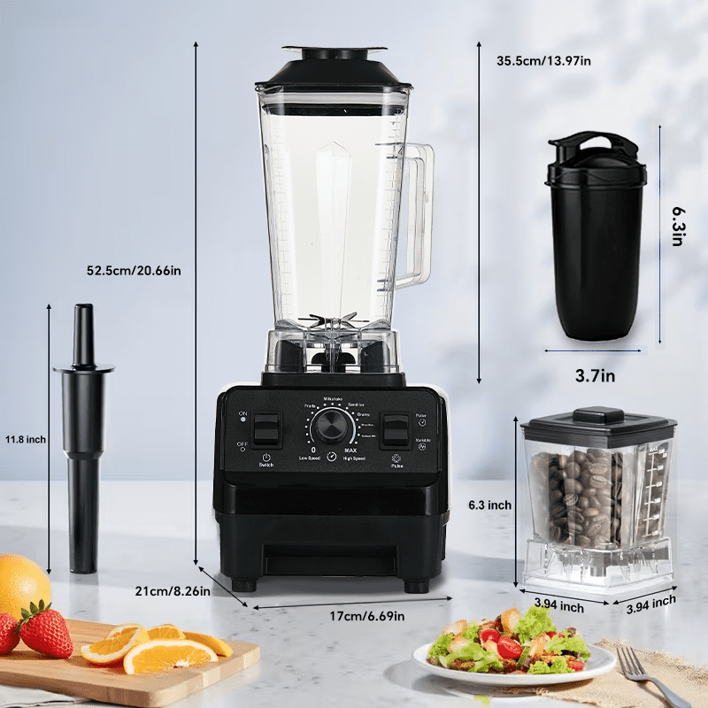 3-in-1 Multi-functional Personal Blender with Portable Travel Bottle, 110V 330W Nutrition Extractor for On-the-Go Lifestyles, Easy-Clean