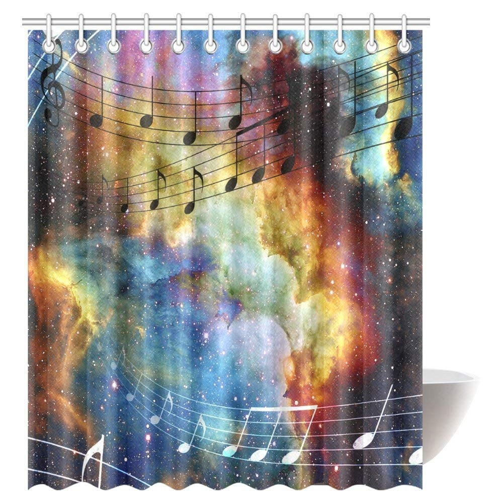 Gckg Galaxy Music Shower Curtain Gckg Galaxy Music Shower Curtain