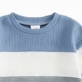 thumbnail image 3 of TOWED22 Toddler Baby Boy Clothes Cute Fall Winter Outfit 6 12 18 24M 3T 4T 5T 6T Letter Long Sleeve Sweatshirts and Jogger Pants Set Size:2-3 Y,Color:Blue, 3 of 4