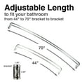 thumbnail image 4 of Double Curved Chrome Shower Curtain Rod Wall Mounted Adjustable 44 to 70 inches, 4 of 11