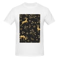 thumbnail image 4 of Bingfone Christmas Gold Deers1 Men'S Loose Fit Short-Sleeve Pocket T-Shirt, 4 of 7