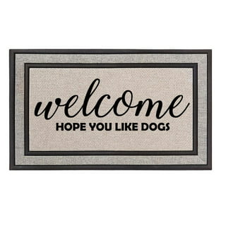 Welcome Hope You Like Dogs, Dog Welcome, Dog Lover Gift, Custom Doorma -  Wander Prints™