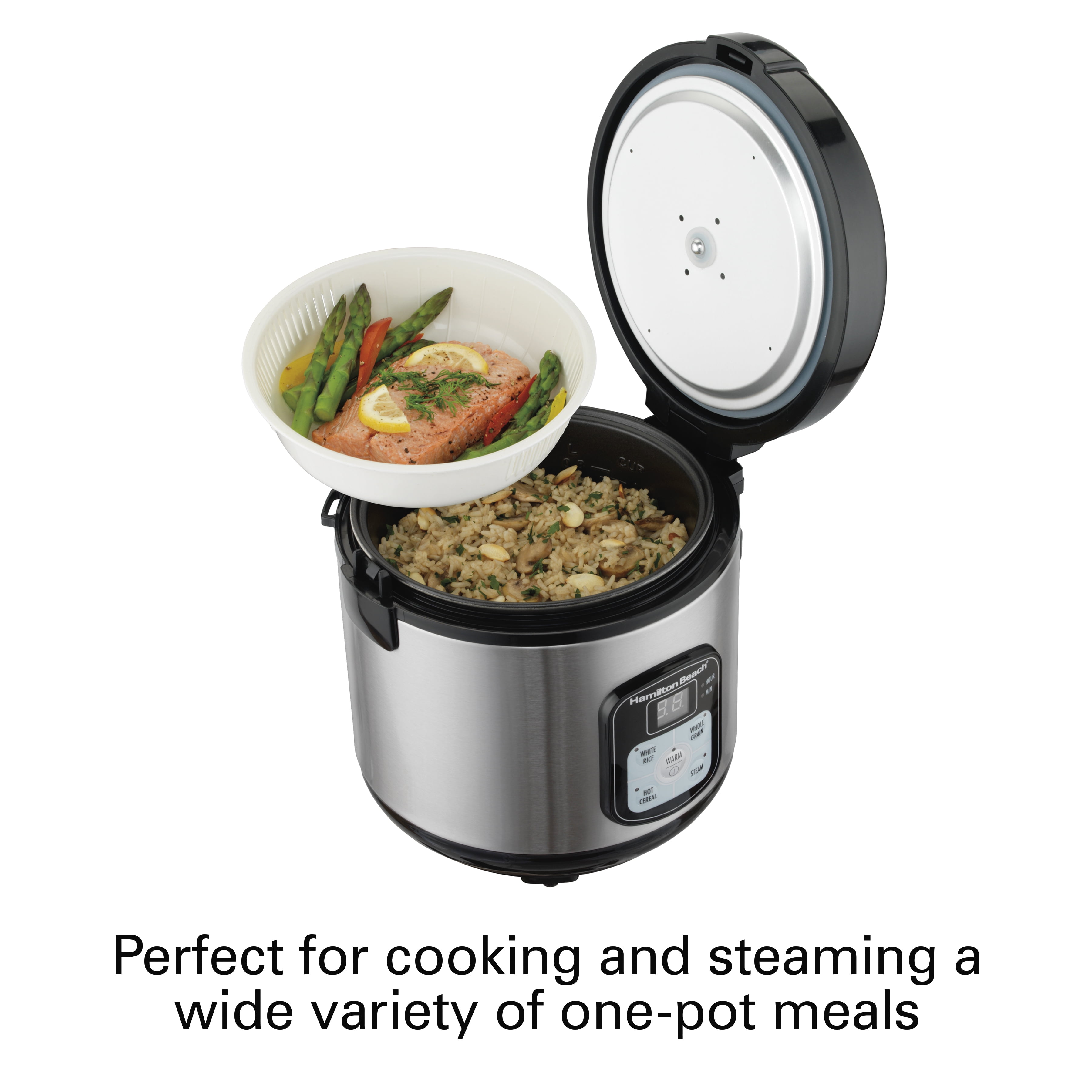 Hamilton Beach 14-Cup Stainless Steel Rice/Hot Cereal Cooker 37548 - The  Home Depot