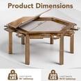 thumbnail image 4 of Avocahom Hexagonal Solid Wood Board Game Table for 4-6 Players,Convertible Dining Table/Game Table,Top Removable Gaming Table w/ Game Mat, 6*Cup Holders & Hobby Tray, 4 of 7