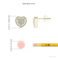 thumbnail image 2 of ANGARA Natural Cluster Diamond Heart Stud Earrings in 14K Yellow Gold for Women (Size-2.4mm| Color-K| Clarity-I3) | April Birthstone, Anniversary, Jewelry Gift for Women | Natural Diamond Earrings, 2 of 6