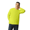 thumbnail image 2 of Gildan Heavy Cotton Hi Vis Work Shirt, ANSI High Visibility Long Sleeve T-Shirt, Safety Green, M, 2 of 5