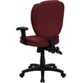 thumbnail image 5 of BizChair Mid Back Task Office Chair with Casters, Burgundy, 5 of 8