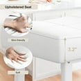 thumbnail image 4 of QinaQin Juego de 2 bancos de barra con asiento tipo saddle de 24 pulgadas, tapizado en piel adherida y estructura metálica resistente, 4 of 8