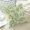 thumbnail image 4 of Spring Pillow Covers 18x18 Set of 2, Sage Green Leaf Decorative Spring Throw Pillows Green Farmhouse Cushion Pillow Covers for Sofa Couch Outdoor Decor, 4 of 6