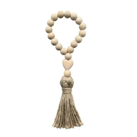 

Wanwan Exquisite Hanging Pendant Comfortable Touch Linen Rope Bead Design Portable Tassel Ornament for Daily Use