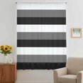 thumbnail image 3 of Grey Black White Striped Sheer Curtains 72 Inches Long, Farmhouse Stripes Light Filering Curtains, Breathable Simi Curtain Privacy Drapes for Living Room Bedroom Lightweight Window Treatment, 3 of 9