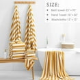 thumbnail image 3 of Smuge Extra Large Bath Towel Sets of 8, 2 Large Bath Towels Oversized, 2 Hand Towels, 4 Washcloths, Soft Microfiber, Quick Dry, Highly Absorbent Bath Towels for Bathroom Kitchen Spa(Ginger), 3 of 8