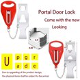 thumbnail image 2 of Cerradura de puerta portátil, cerradura de viaje, agregue cerraduras adicionales para seguridad adicional y bloqueo de privacidad para la escuela, Airbnb, hogar, hotel (juego de 2) Namotu WMZL-1930, 2 of 7