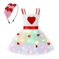 thumbnail image 5 of Otqutp 2-8 Years Kids Girls Valentine's Dress Little Girl Love Bow Dress Sequin Heart Dress Princess Dress Birthday Dress Toddler Girl Clothes(A-1,7-8 Years), 5 of 7