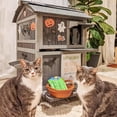 thumbnail image 3 of Aivituvin Insulated Outdoor Cat House, Weatherproof Outside Feral Cat Shelter for Winter, 2 Story Kitten House, 3 of 11