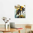 thumbnail image 3 of Acheng Bee Canvas Painting Wall Art, A Bee With Large Yellow Splashes Of Paint Picture Prints Artwork, Home Decor for Gift 12x16 in, 3 of 5