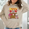 thumbnail image 3 of Bulldog Love Kisses Stand Cartoon Graphic Valentine's Day Hoodie Sweatshirt, 3 of 4