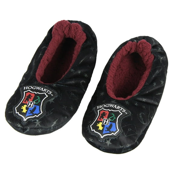 Harry Potter Slippers Hogwarts Crest Embroidered Slipper Socks With No-Slip Sole For Women Men