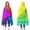 Rainbow Tie Dye, variant on Wearable Blanket,Colorful Tie Dye Nebula Pattern Hooded Wearable Flannel Blanket for Adults & Teens,Winter Poncho Shawl Wrap Cape Cozy Anti-Pill,50"x60"