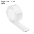 thumbnail image 2 of Unique Bargains 1.5 Inch Wide 24 Yards Satin Ribbon, 2 Pack Double Face Solid Crafts Roll for Party Home DIY Wrapping Decoration, White, 2 of 6