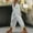 01 Gray, variant on Weiqiqre Linen Pants Women with Drawstring Summer Beachwear Lightweight Elastic Waist Pants