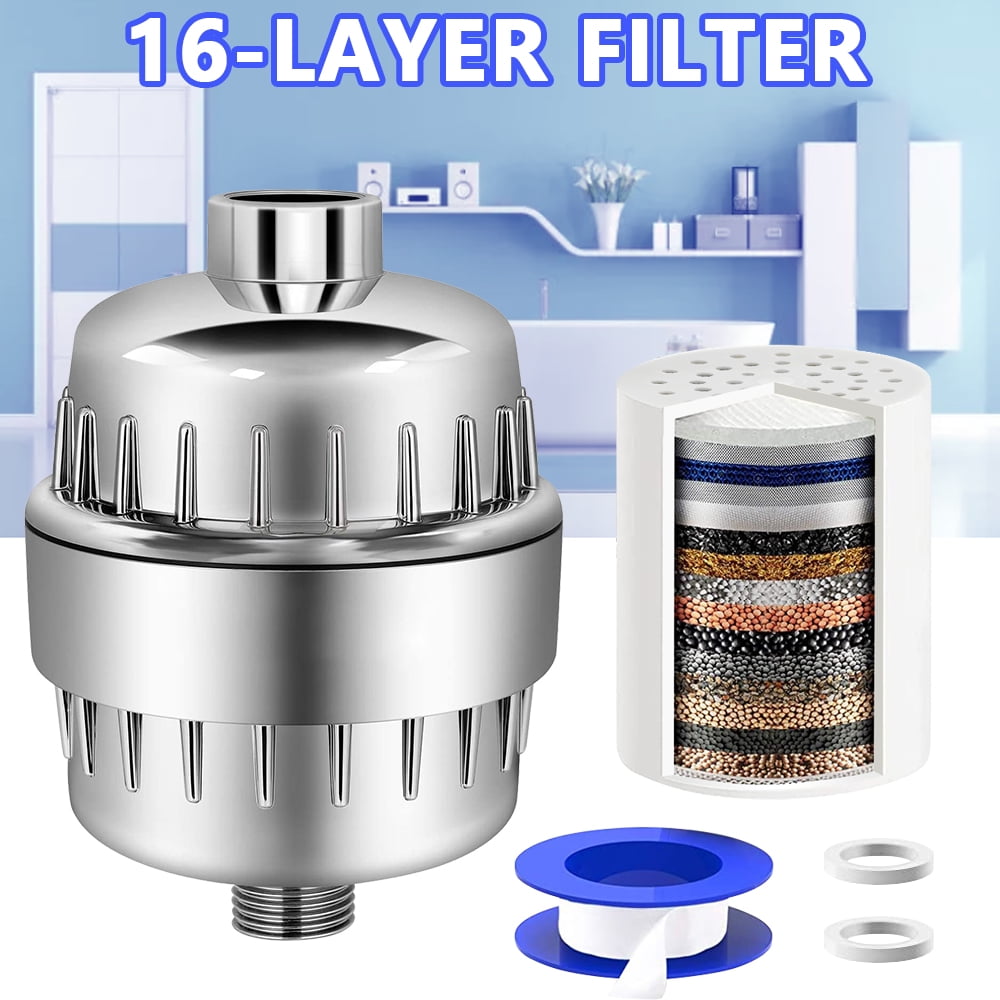 Heavy Metals to Remove Chlorine Shower Filter Cartridge Replacement 10-Stage Filter Cartridge Hard Water & Sulphur High Output Water Filtration for Universal Shower Head Filter
