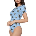 thumbnail image 2 of The Xecao Corgi Dog Women's Crew Neck Body Suit, a short-sleeved bodysuit and basic swimsuit, both comfort and style for dating and daily life, 2 of 9