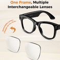 thumbnail image 6 of AI Smart Glasses 8MP HD Camera Lenses 8-Hour Battery Life Built-in Voice Assistant Supports Noise-Canceling Calls & Music Playback Dual Microphone Noise Reduction AI Smart Translation Sunglasses, 6 of 12