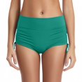 thumbnail image 2 of Minjewel Women's Leakproof High Waist Swim Trunks, Period Bikini Bottom Absorbent Swimwear for Teens, Bathing Suit,Blue M, 2 of 6