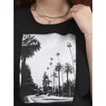 thumbnail image 4 of No Boundaries Ribbed Graphic Baby Tee, Women's and Women's Plus, 4 of 5