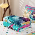 thumbnail image 5 of Homewish Ball Games Kids Zipper Full Size Comforter Sets with Fitted Sheet and 2 Pillowcases,Soccer Ice Cream Leopard Print Bowknot Zipper Bedding Set For Football Girls,Reversible,4 Pieces, 5 of 7