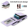 thumbnail image 2 of Allytechgroup Premium Phone Case for Apple iPhone 16, Wallet iPhone 16 Case with Card Holder, Crossbody Strap, Stand Feature, Shockproof PU Leather RFID Blocking Cover,Purple, 2 of 8