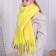 thumbnail image 2 of Chal grueso para Mujer, Bufanda de Pashmina de Color sólido, borla larga, estolas de Hijab, moda cálida, invierno, nuevo Fivean unisex, 2 of 2
