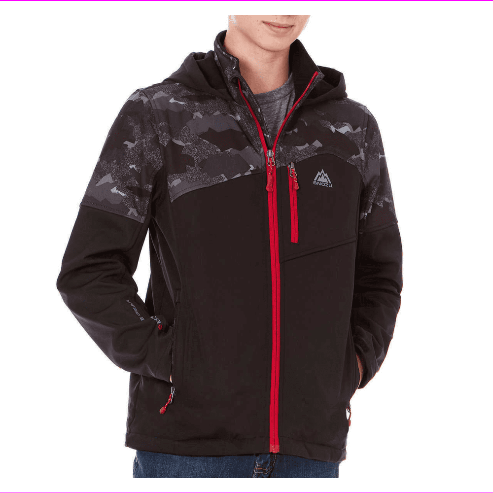 Snozu Snozu Junior's FullZip Hooded Jacket S/Black/Camo Walmart